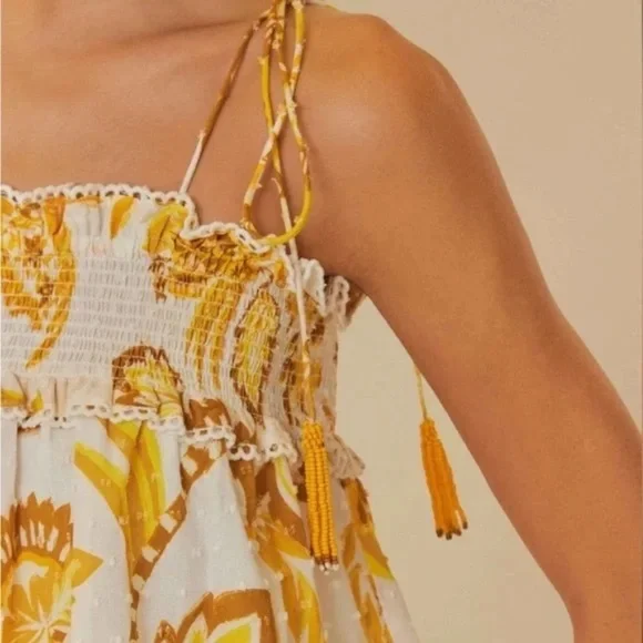 Farm Rio Off-White Aura Floral Mini Dress - Picture 3 of 5